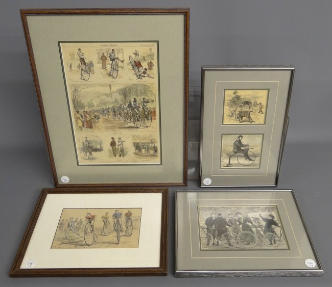 Collection of framed disbound leafs