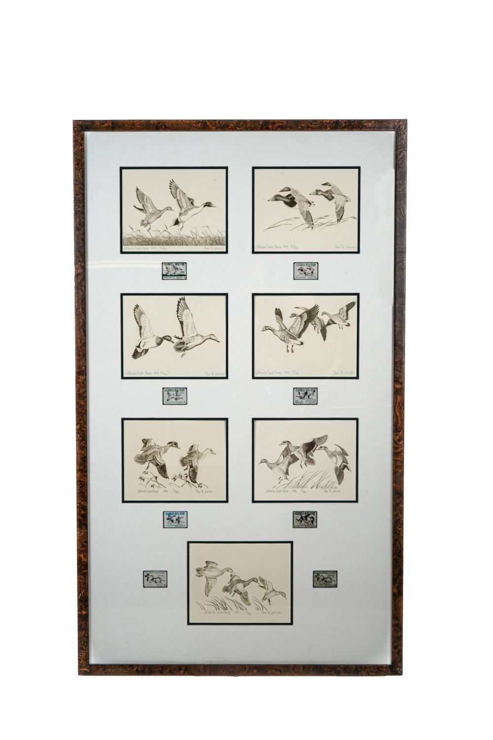 COLLECTION OF FRAMED DUCK STAMP &