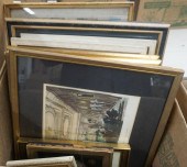 COLLECTION OF FRAMED WORKS OF