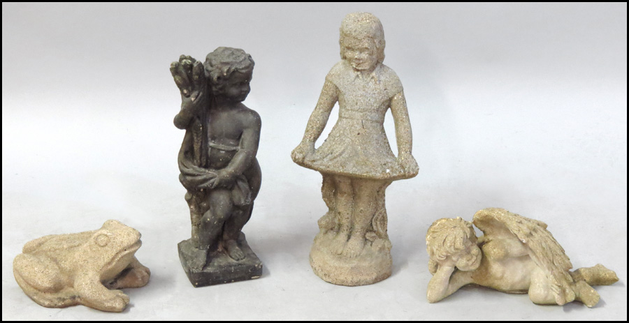 COLLECTION OF GARDEN STATUES.