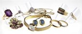 Collection of gem-set gold jew