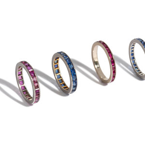 COLLECTION OF GEMSTONE ETERNITY