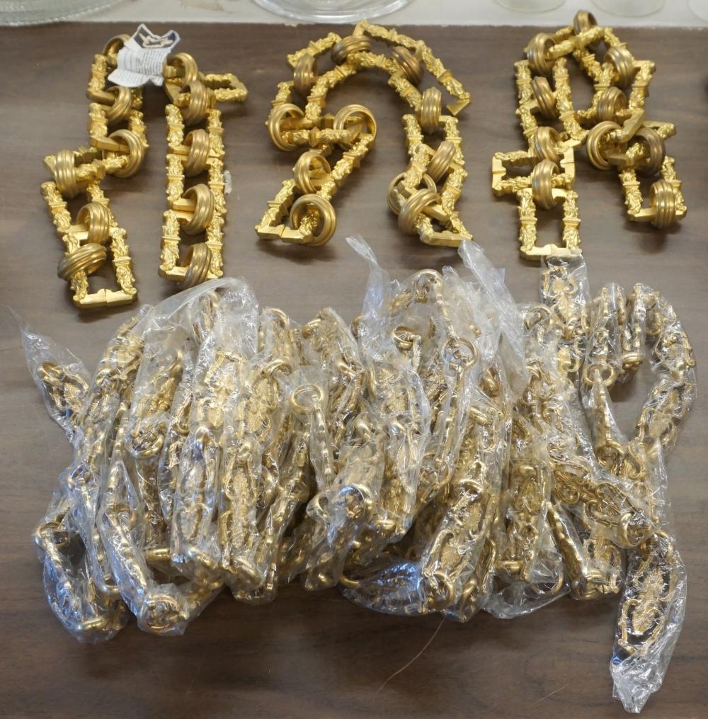 COLLECTION OF GILT BRASS CHANDELIER