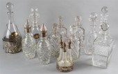 COLLECTION OF GLASS DECANTERSC