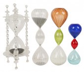 COLLECTION OF GLASS HOURGLASSE