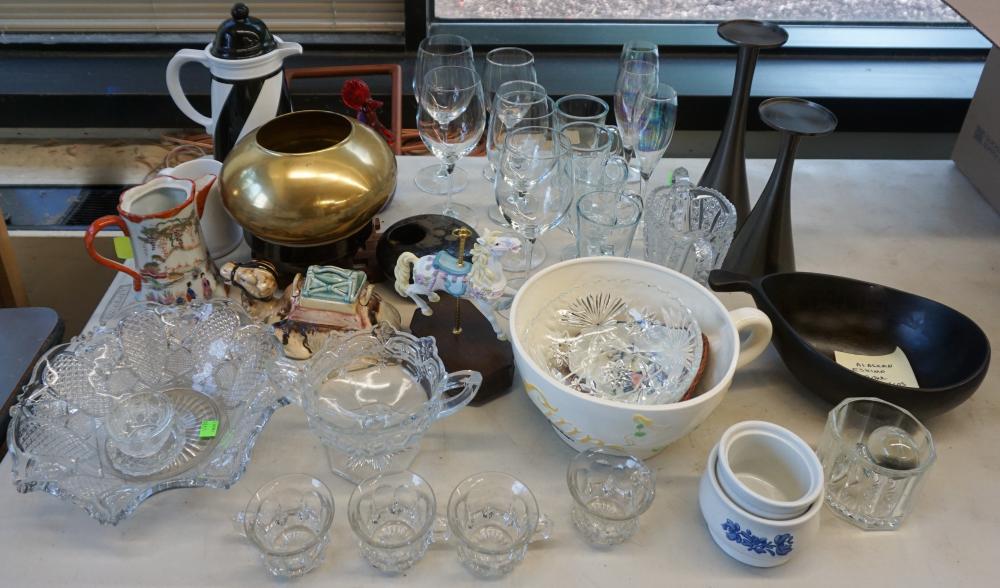 COLLECTION OF GLASS STEMWARE,