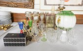 COLLECTION OF GLASSWARE AND A