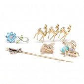 COLLECTION OF GOLD AND GEM-SET