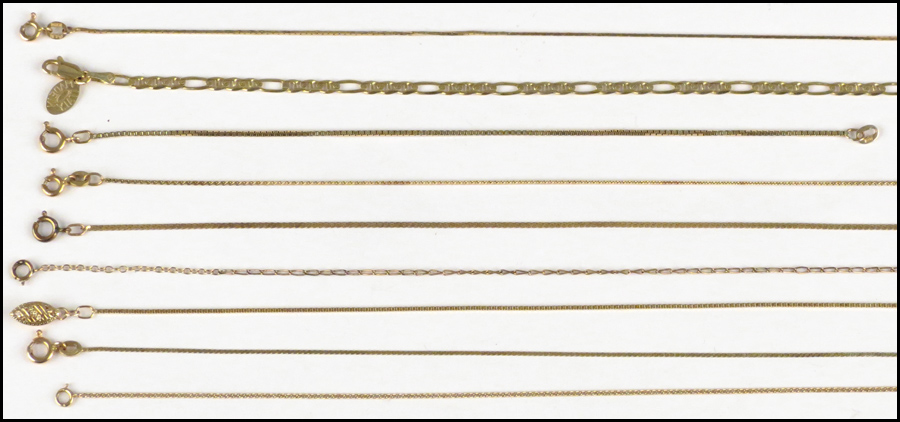 COLLECTION OF GOLD. Comprised of