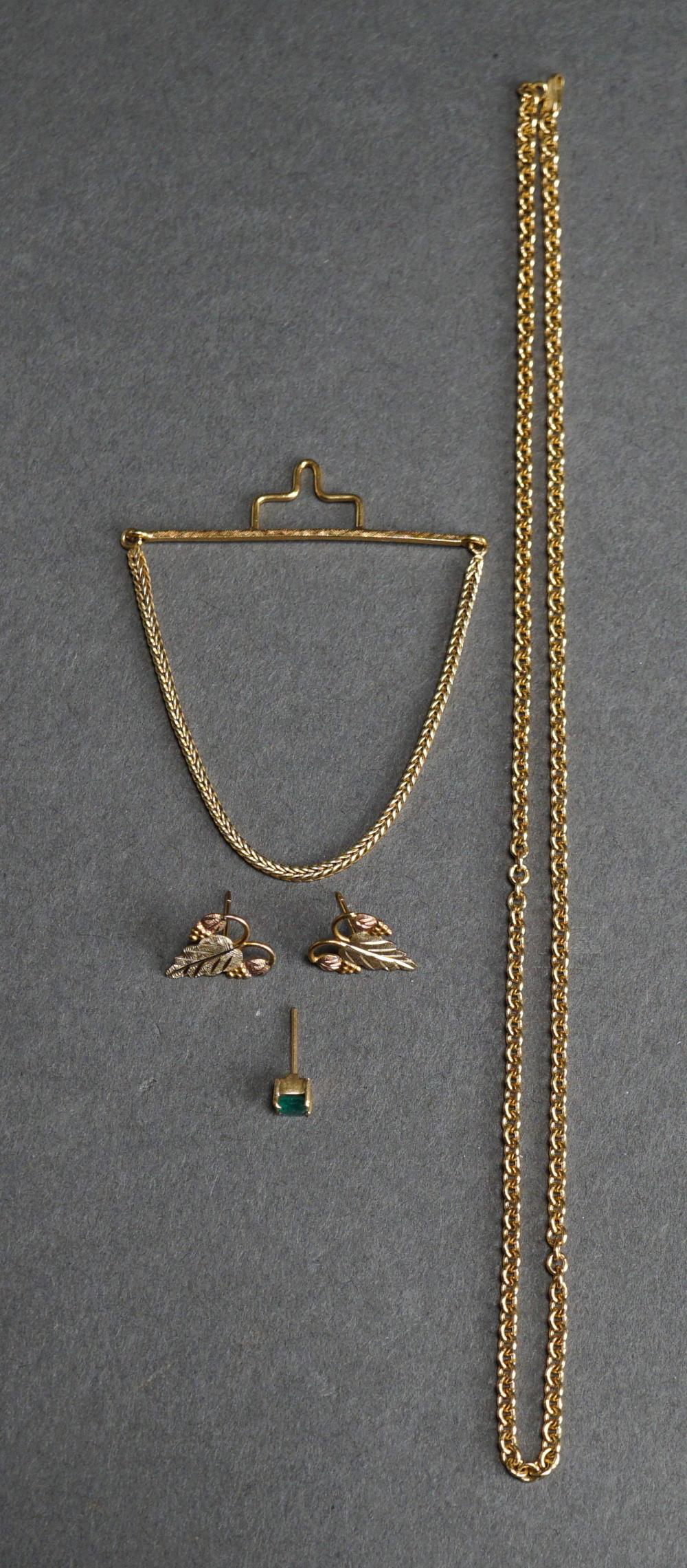 COLLECTION OF GOLD JEWELRY 18K: