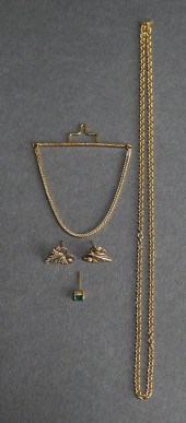 COLLECTION OF GOLD JEWELRY 18K