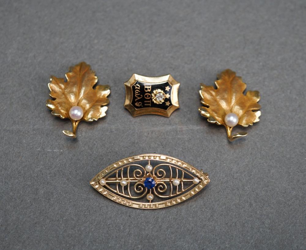 COLLECTION OF GOLD JEWELRY,