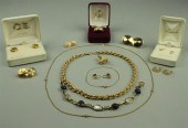 COLLECTION OF GOLD JEWELRY wit
