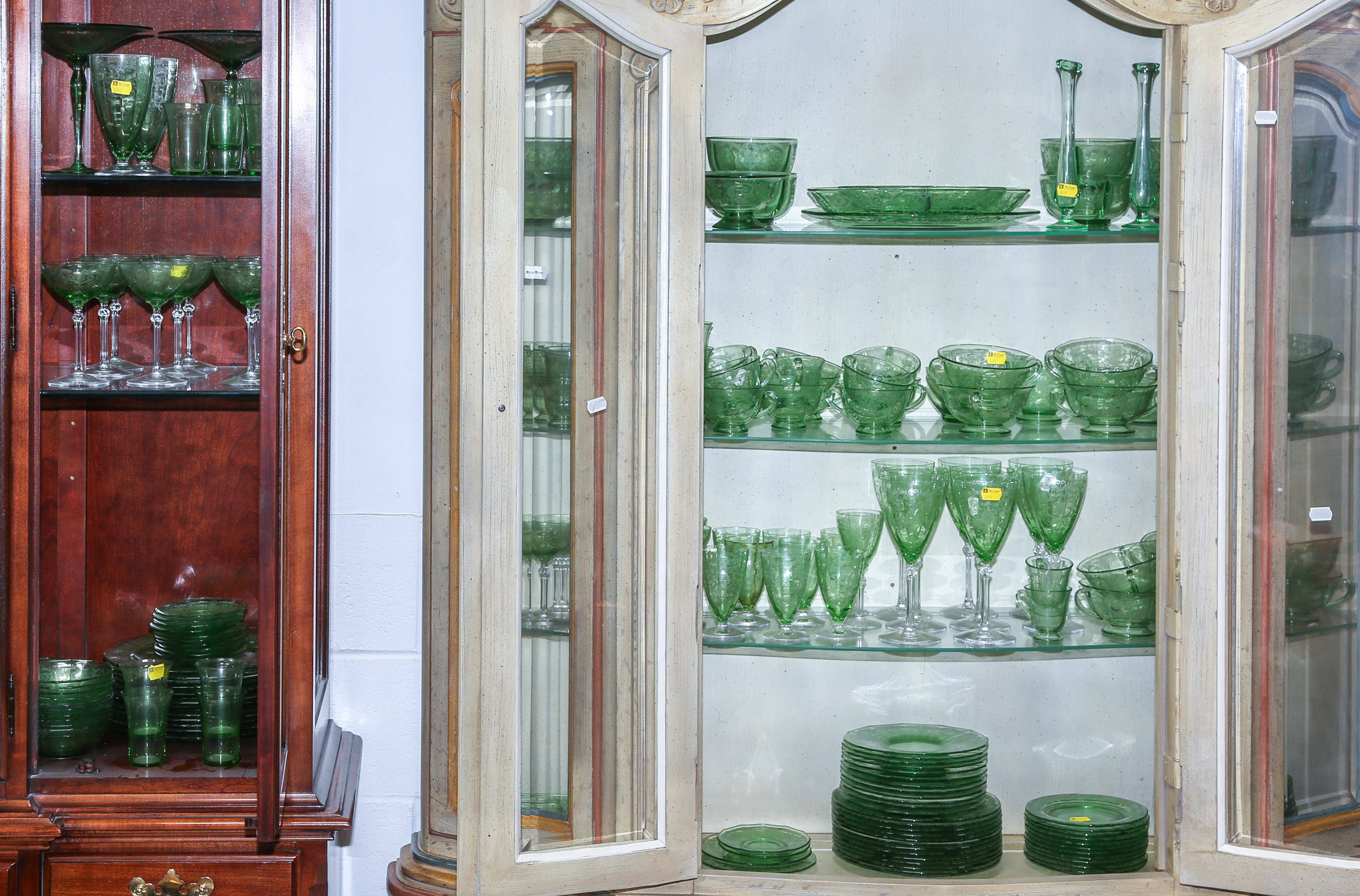 COLLECTION OF GREEN DEPRESSION