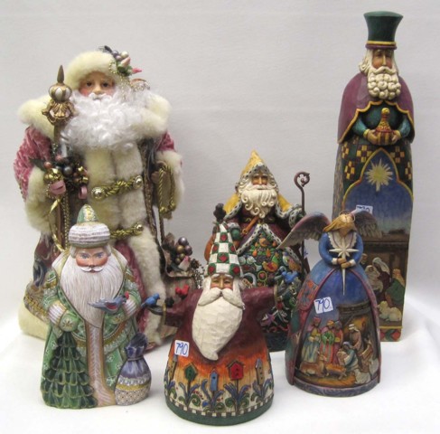 COLLECTION OF HAND PAINTED WOOD