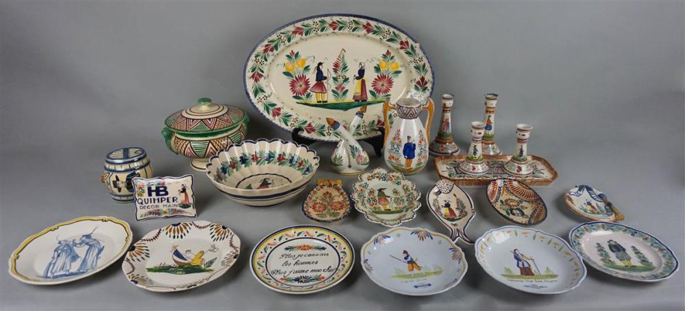 COLLECTION OF HENRIOT QUIMPER