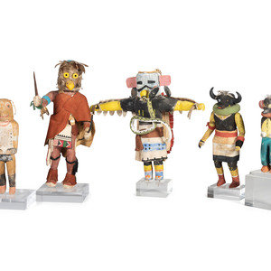 Collection of Hopi Katsina Dolls