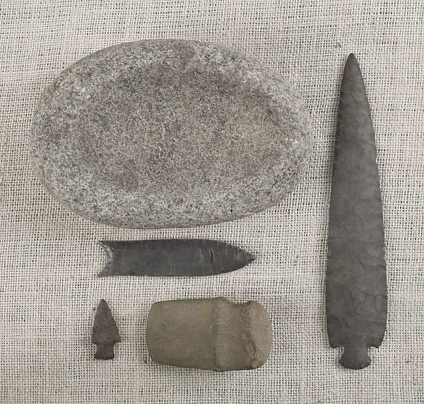 Collection of Indian stone relics