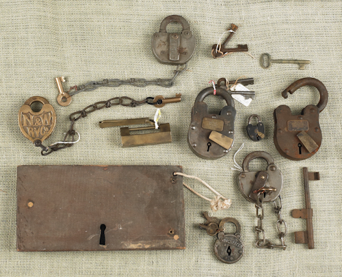 Collection of iron and brass