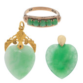 COLLECTION OF JADE, 18K,14K JE