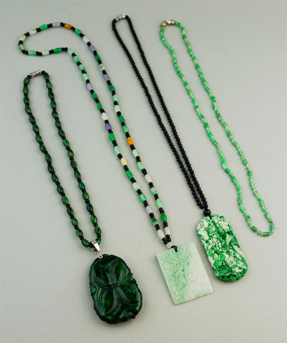 COLLECTION OF JADE GLASS