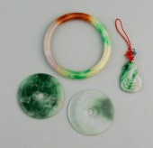 COLLECTION OF JADE JEWELRYCOLL