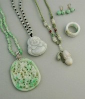 COLLECTION OF JADE JEWELRYCOLL