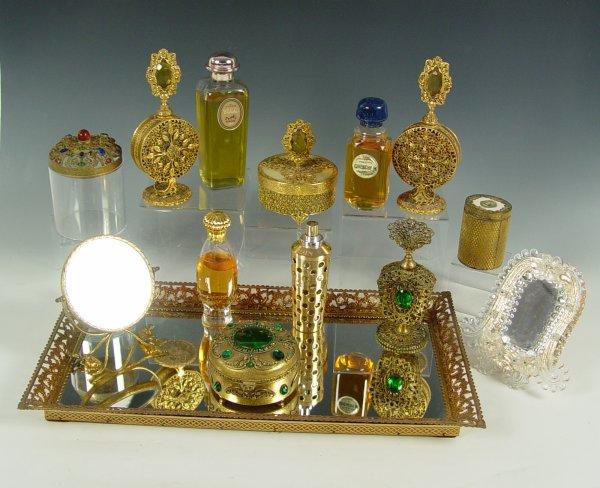 COLLECTION OF JEWELED DRESSER BOXES