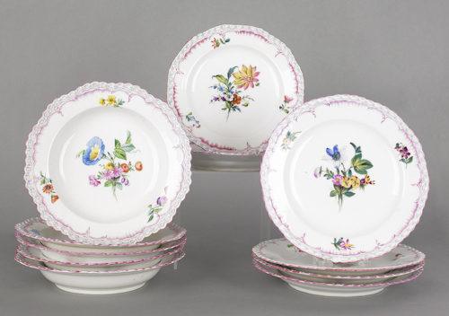 Collection of KPM hand painted