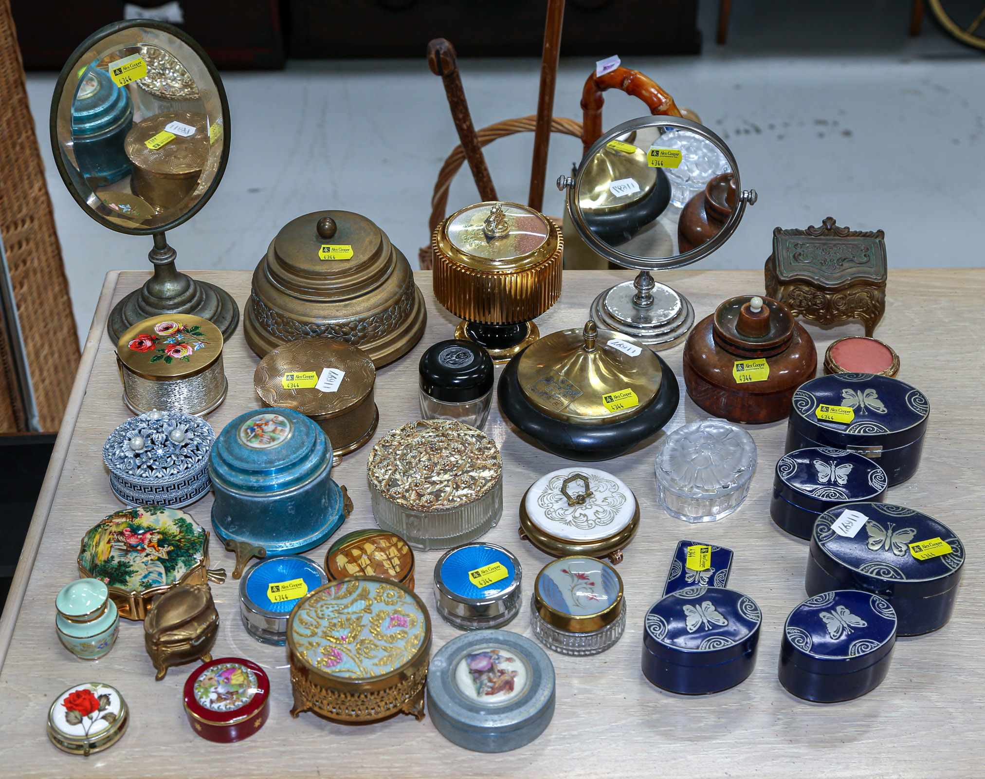 COLLECTION OF LADIES' POWDER JARS