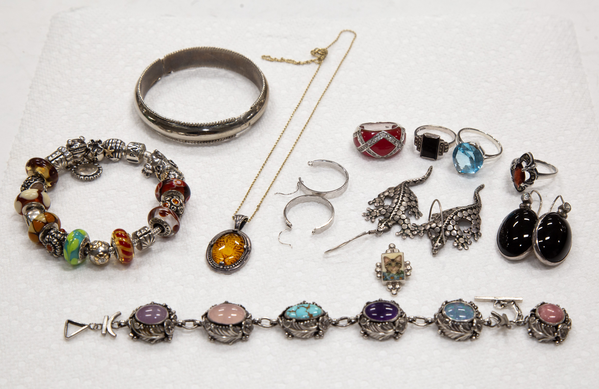 COLLECTION OF LADIES SILVER &