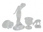 COLLECTION OF LALIQUE GLASS FI