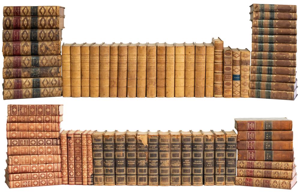 COLLECTION OF LEATHER-BOUND