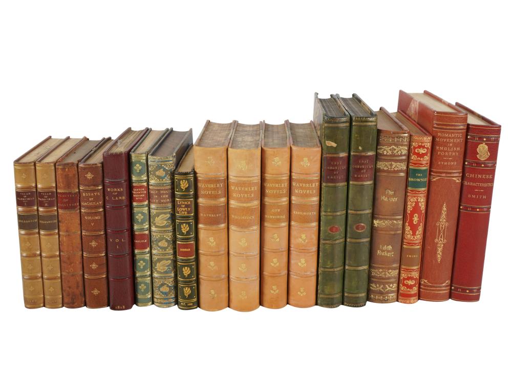 COLLECTION OF LEATHER-BOUND