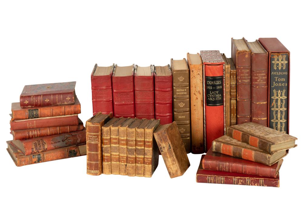 COLLECTION OF LEATHER-BOUND