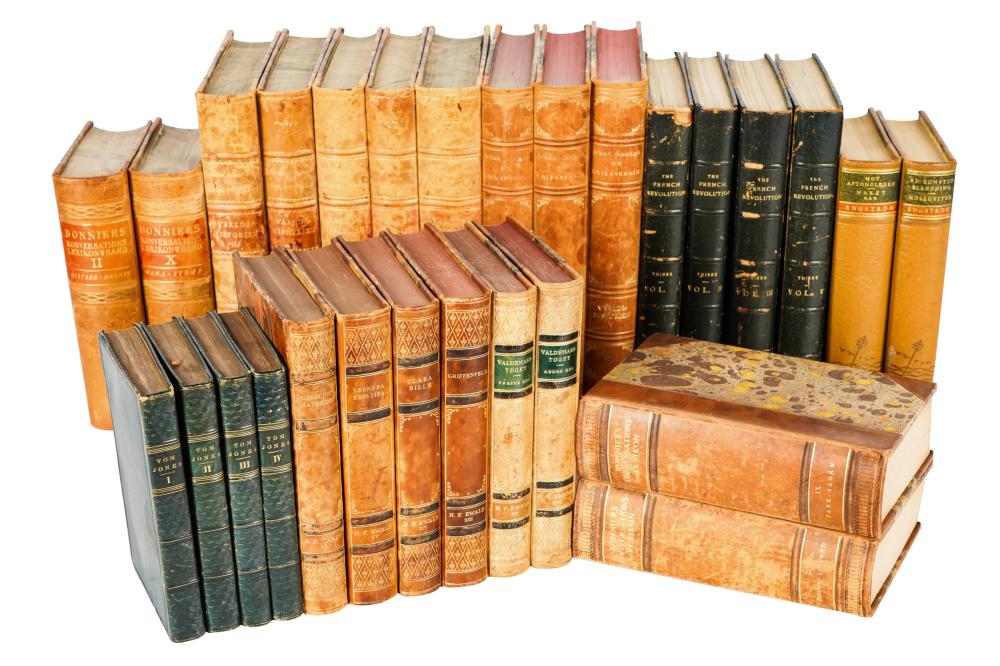 COLLECTION OF LEATHER-BOUND