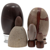 COLLECTION OF LINGAM STONES<br