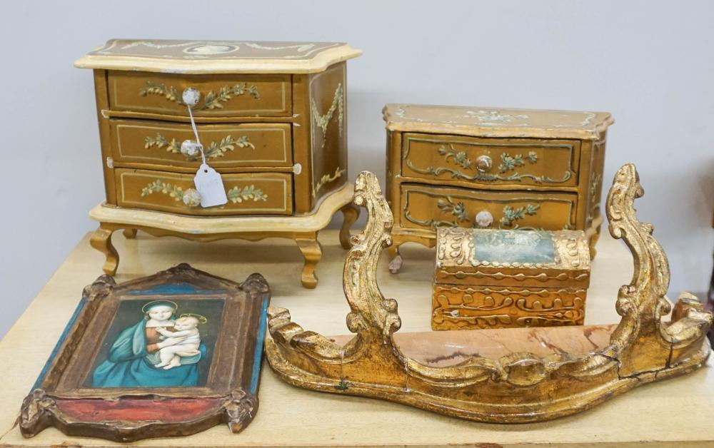 COLLECTION OF LOUIS XV STYLE GILT