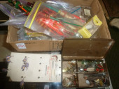 COLLECTION OF LURES AND BOBBER