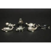 Collection of metal animals, p