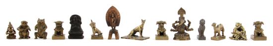Collection of miniature Asian