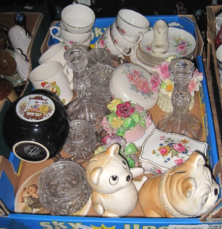 Collection of mixed items glass