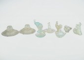 COLLECTION OF MOLDED GLASS FIG