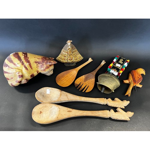 Collection of mostly carved wood