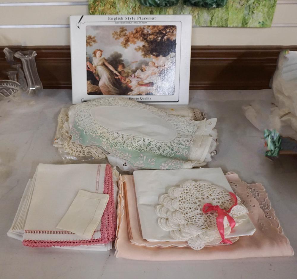 COLLECTION OF MOSTLY LACE TABLE