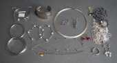 COLLECTION OF MOSTLY SILVER JE