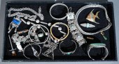 COLLECTION OF MOSTLY SILVER JE