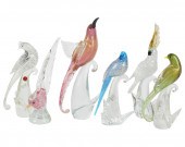 COLLECTION OF MURANO GLASS BIR