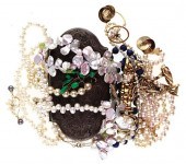 Collection of necklaces rings