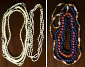 COLLECTION OF NINE BEAD NECKLA